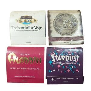 Vtg Las Vegas Casinos Matchbooks Lot of 4 Stardust Caesars Aladdin Tropicana